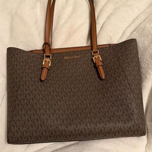 Michael Kors Brown & Tan Signature Tote